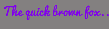 Image with Font Color 8100EC and Background Color 838080